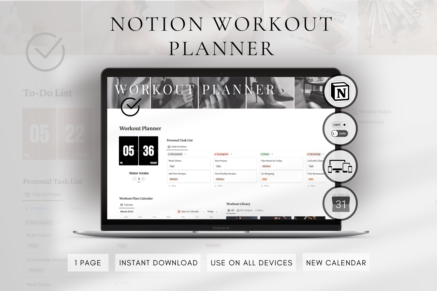 Notion Fitness & Workout Planner, a Templates & Theme by BRANDcontent