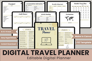 Digital Travel Planner Canva