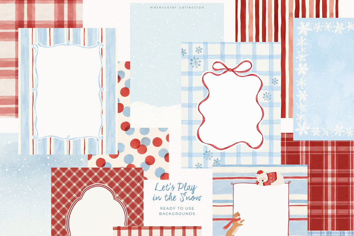 Let's Play In The Snow Collection, an Animal Illustration by PeDe Designs (Photo 3 of 9)