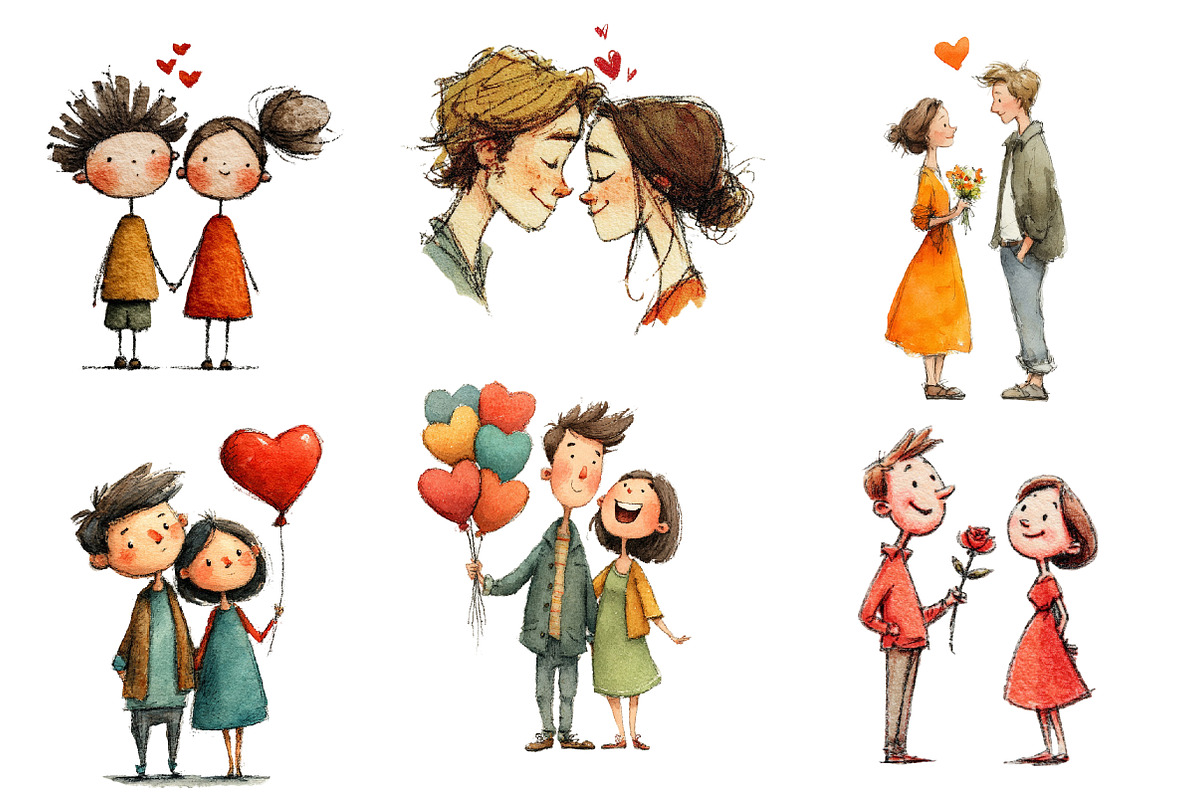 Valentine Couple clipart, an Illustration by Designworld (Photo 2 of 3)
