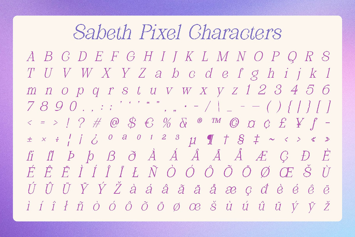 Sabeth Pixel, a Serif Font by Craft Supply Co. (Photo 8 of 8)