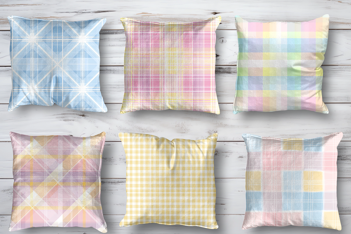 Pretty Easter Plaids Digital Paper, a Pattern Graphic by LA Design (Photo 5 of 10)