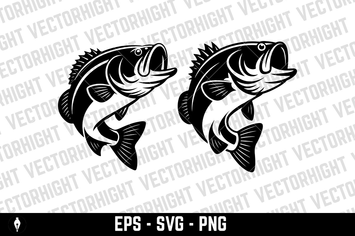 illustration of a largemouth bass, an Animal Illustration by Vectorhight (Photo 2 of 3)