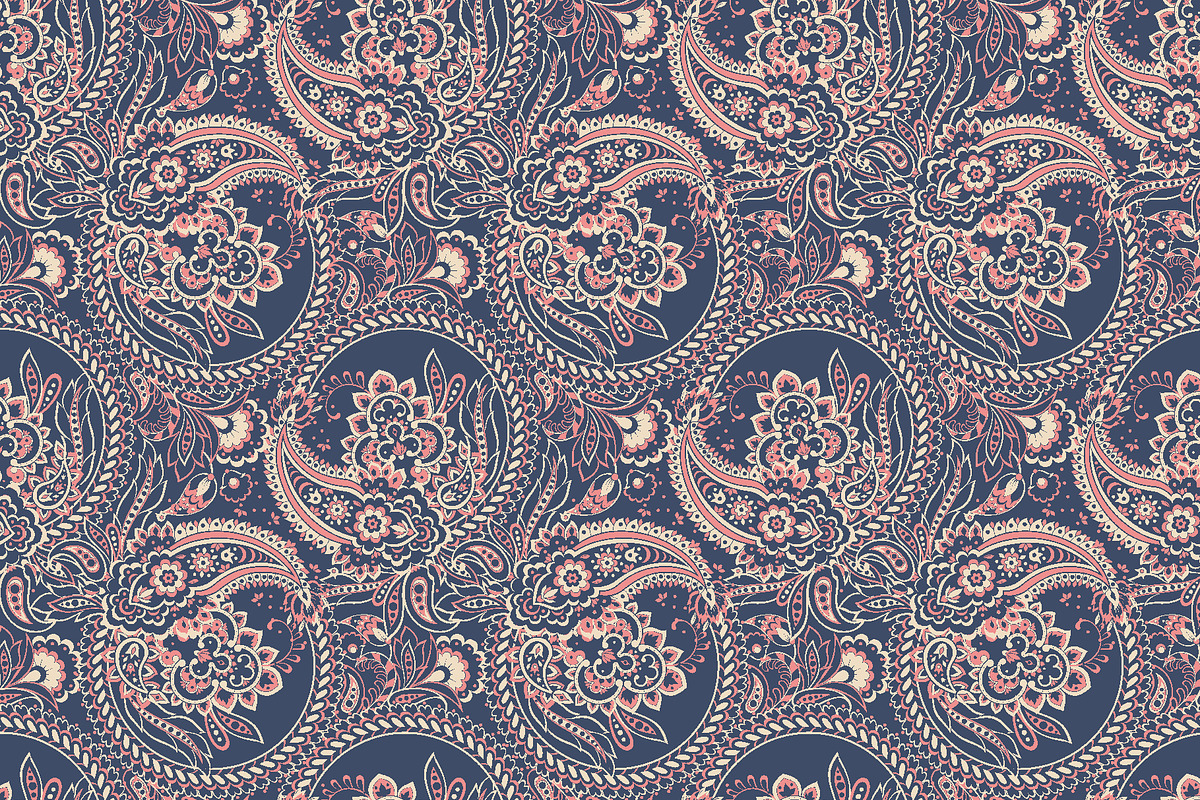 5 Ethnic paisley floral patterns, a Pattern Graphic by antalogiya (Photo 2 of 6)