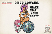 Retro Pin-Up Cowgirl Clipart Bundle, a Graphic by GlitterCraft (Thumbnail 37 of 61)