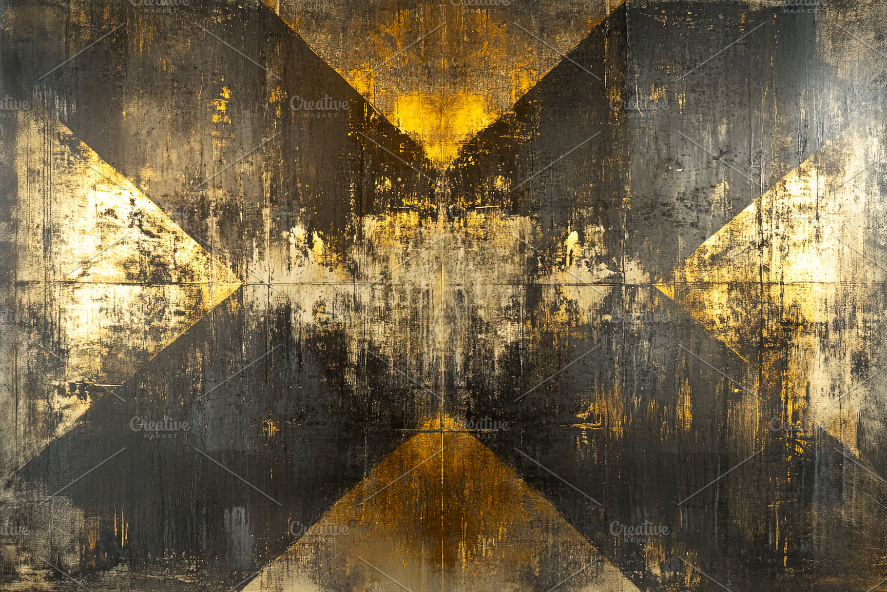 Abstract Geometric Gold and Black Art, a Background Photo by Ales Munt