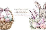 Watercolor Easter Bunny Clipart, a Graphic by AquarelleSpace (Thumbnail 4 of 4)
