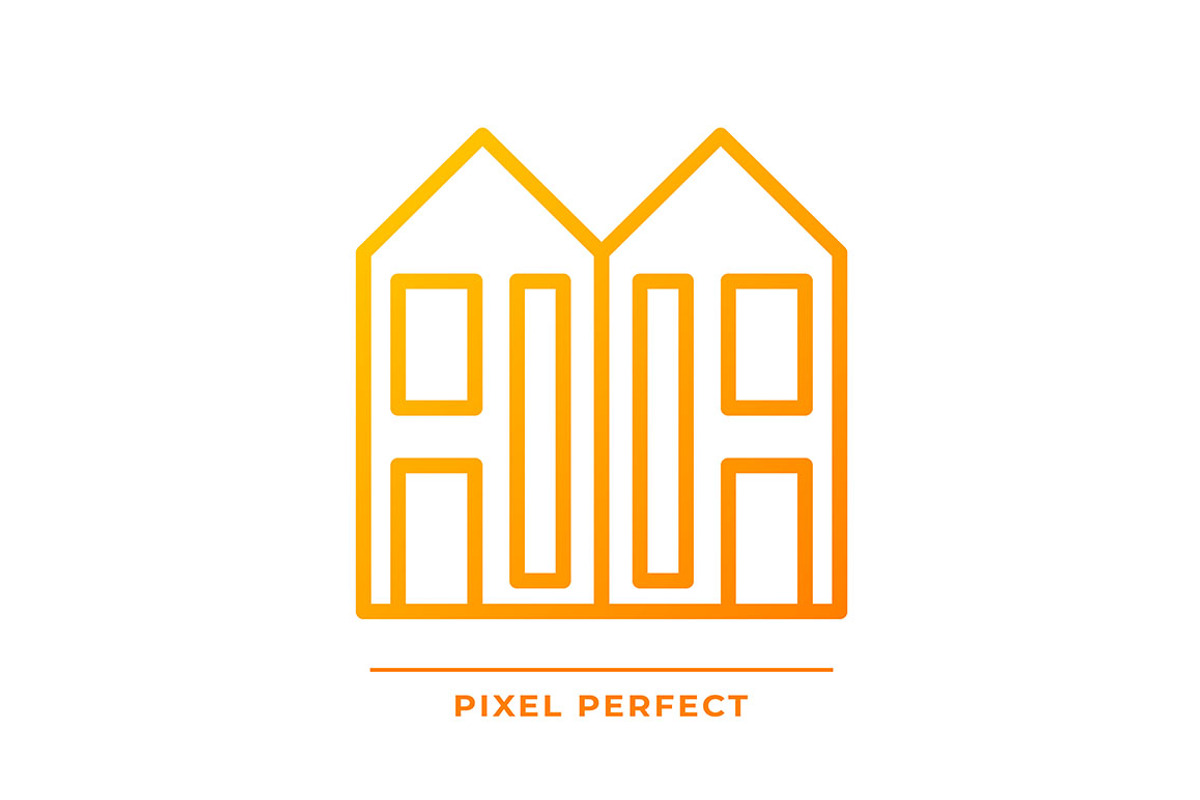 Duplex pixel perfect gradient linear, an Icon by IMG Visuals