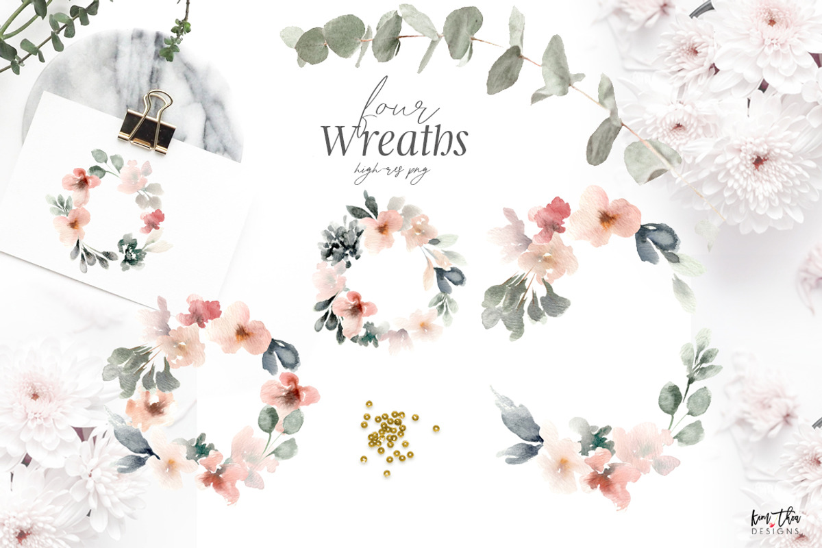 Feminine Abstract Floral Set, an Illustration by Kim Thoa Designs (Photo 6 of 10)