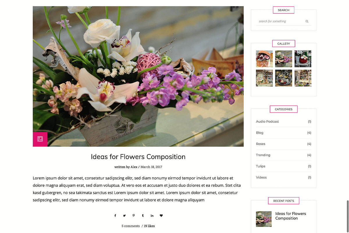 FlyFlowers - Flower Shop WP - Sale, a WordPress Template by FlyTemplates.com (Photo 6 of 6)