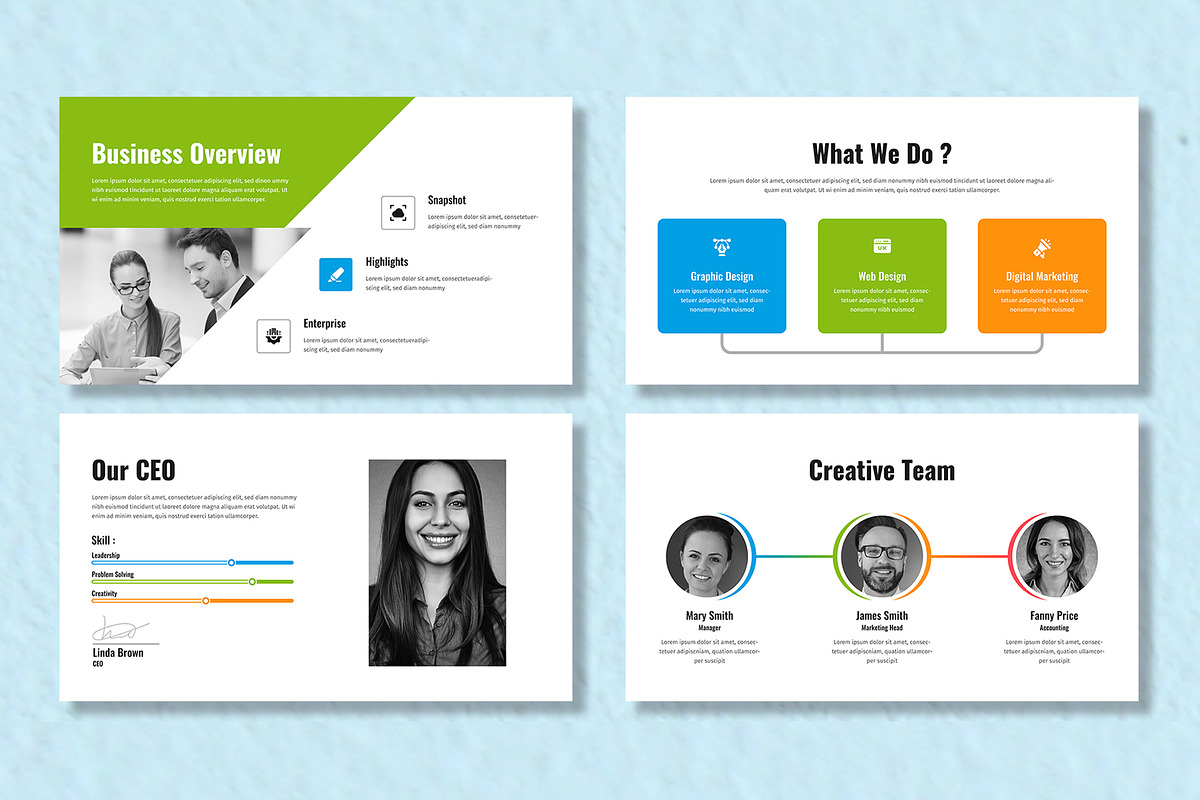 Business Presentation Template, a Presentation Template by Mighty-Slide (Photo 3 of 6)