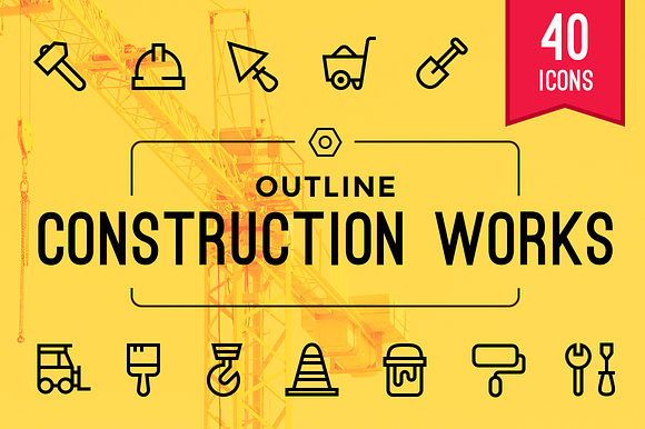 Construction Works Icons preview 3