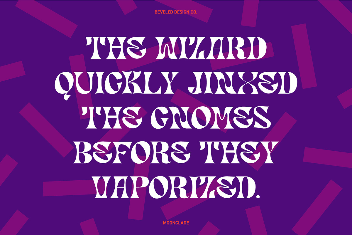Moonglade | Retro Display Font, a Serif Font by Beveled Design Co. (Photo 3 of 11)