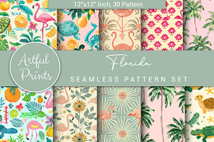 Florida Seamless Pattern, a Pattern Graphic by Artful Prints