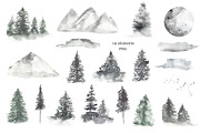 Watercolor Forest Collection, a Texture Illustration by MayaNavits (Thumbnail 3 of 10)