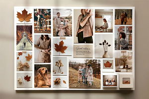 Autumn Fall Mood Board Mockup Layout