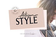 Allison Style - Font Duo, a Script Font by Sarid Ezra (Thumbnail 10 of 10)