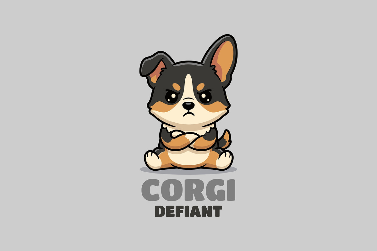 Corgi Mascot Cartoon Logo, an Animal Illustration by Cekal_std (Photo 3 of 3)