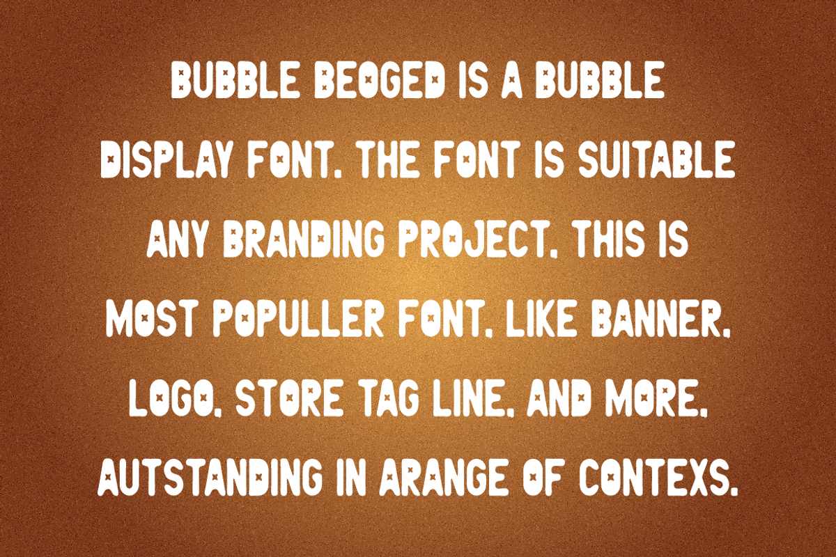 Bubble Beoged - Graffiti Font, a Sans Serif Font by QR Design Studio (Photo 2 of 6)