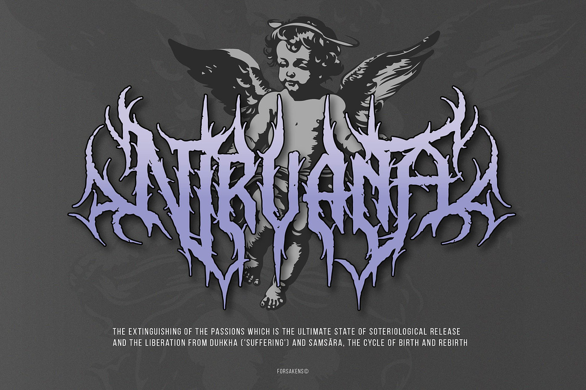 Forsakens | Black Metal Font, a Blackletter Font by Denustudios (Photo 7 of 15)