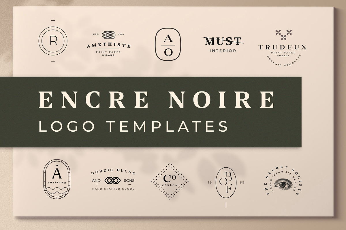 Encre Noire Logo Minimal Modern, a Branding & Logo Template by Nues Design (Photo 1 of 14)