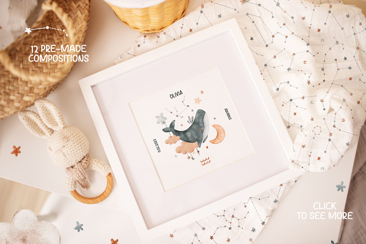 Baby Zodiac - astrology collection, a Decorative Illustration by Eva Gentle (Photo 3 of 10)