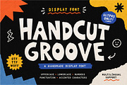 Handcut Groove, a Sans Serif Font by LetterStock (Thumbnail 1 of 7)