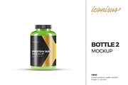 Protein Jars Mockups Template, a Cups & Container Mockup by iconisusmockup (Thumbnail 4 of 5)