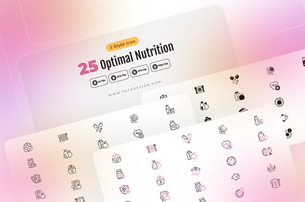 Optimal Nutrition Icons, an Icon by Yasa Design Studio