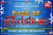 Christmas Pack #2 - Text Styles, a Layer Style Add-On by Jonas Stensgaard (Thumbnail 1 of 23)