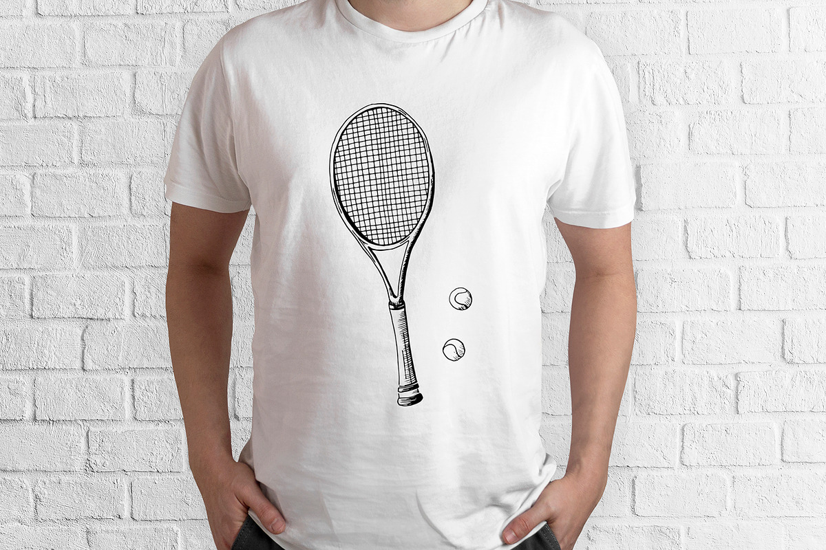 Tennis. Sketch and patterns, a Sport Illustration by Canatic (Photo 4 of 7)