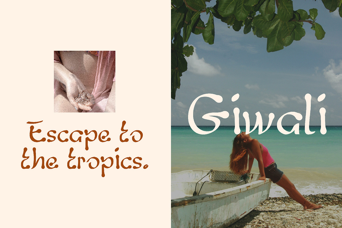 Giwali - Handwritten Tropical Font, a Handwritten Font by Boril Std (Photo 7 of 10)