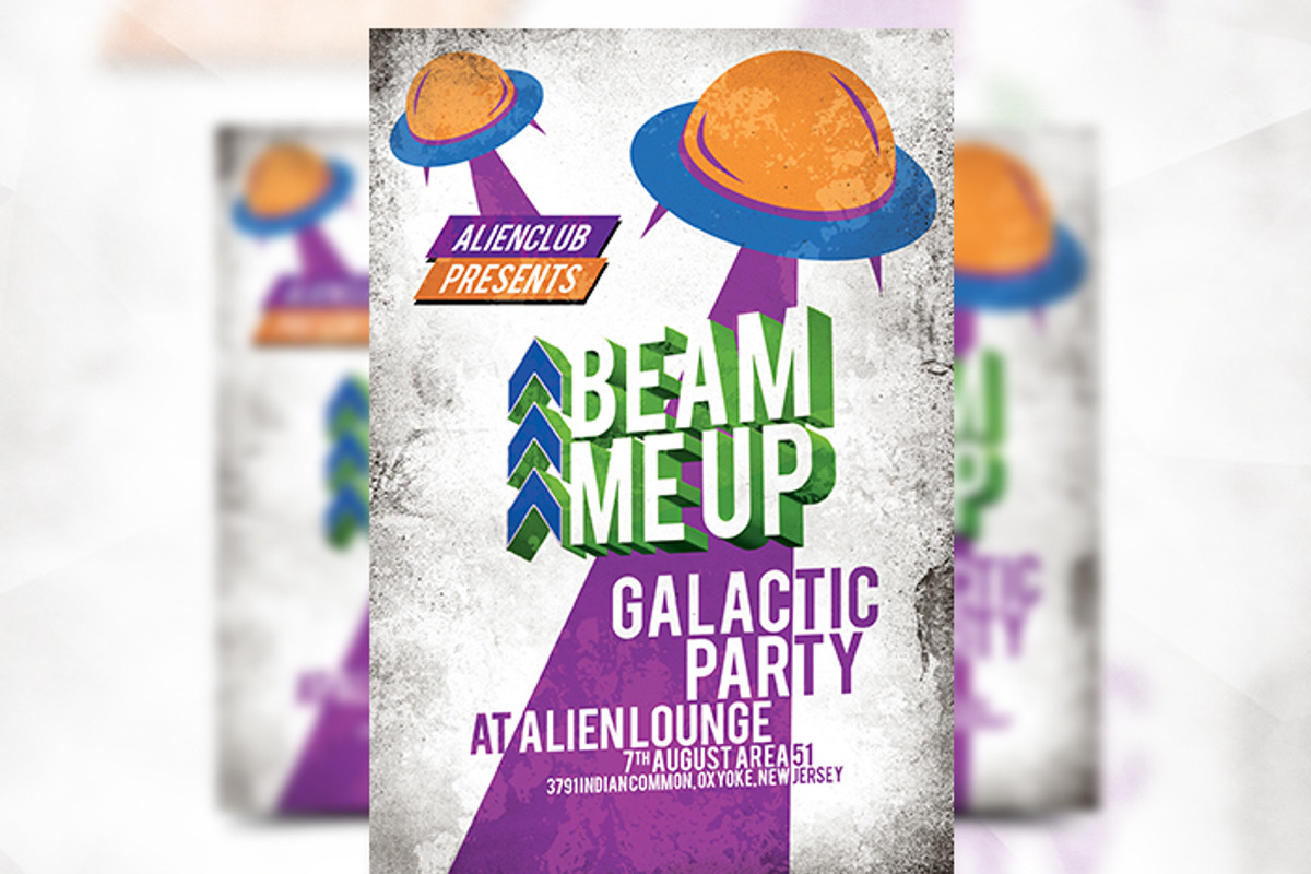 Beam Me Up - Flyer Template, a Flyer Template by Flyermarket (Photo 2 of 3)