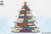 Books Christmas Tree Teacher PNG, an Illustration by Libby Wishes (Thumbnail 1 of 6)
