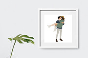 Love couples clipart Valentine's Day, a Person Illustration by ApetekMarket (Thumbnail 5 of 5)