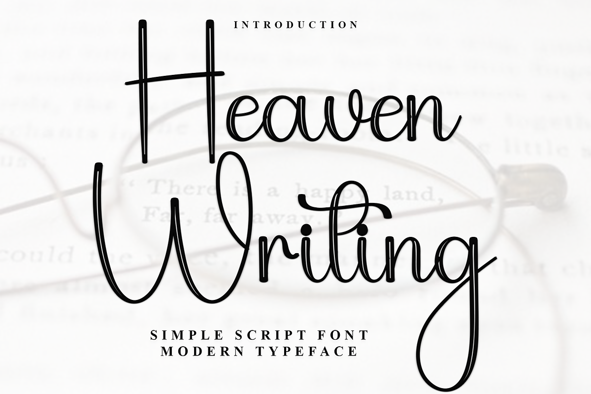 Heaven Writing, a Handwritten Font by InermediaSTUDIO (Photo 1 of 7)