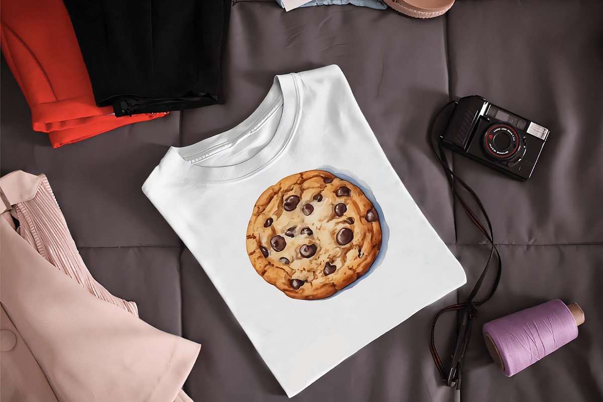 Chocolate Chip Cookie Clipart Bundle, an Illustration by Moon Studio (Photo 2 of 5)