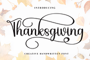 Thanksgiving | Script Font, a Handwritten Font by Scratchones (Thumbnail 1 of 9)
