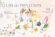 Spring Flora Farm Animals Watercolor, an Animal Illustration by Catherine Wheel (Thumbnail 7 of 22)