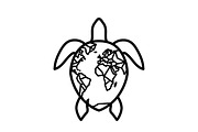 World Map Sea Turtle Bundle, an Illustration by Gaye Art (Thumbnail 26 of 31)