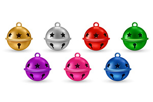 Jingle bells colorful icons isolated, an Object Illustration by kotoffei