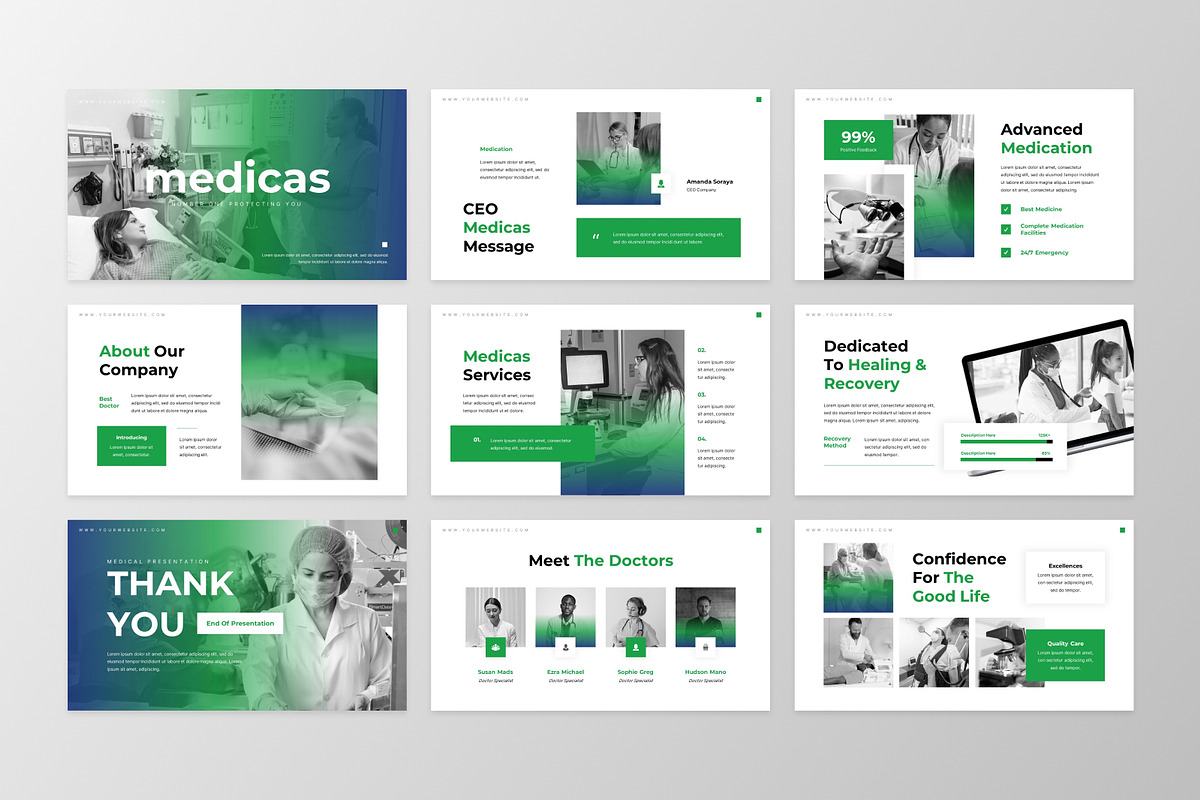 Medicas - Medical Google Slide, a Presentation Template by GraphauseProject (Photo 5 of 6)