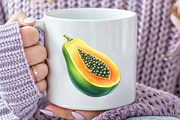 Watercolor Papaya Fruit Clipart, an Illustration by Rose Art (Thumbnail 4 of 7)