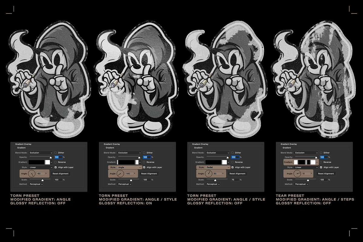 Raw Edge Sticker Poster Machine, an Action Add-On by bangingjoints (Photo 5 of 8)