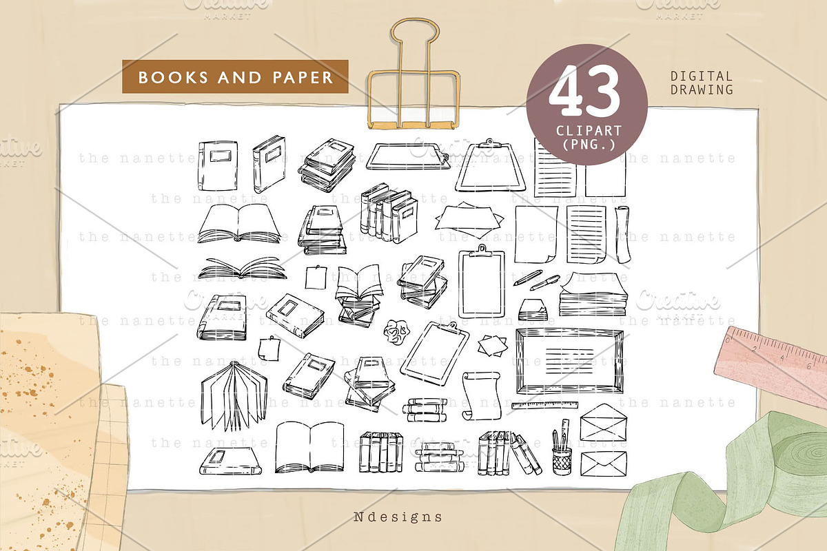 Doodle Drawing Books Paper, an Illustration by NDesigns (Photo 2 of 3)