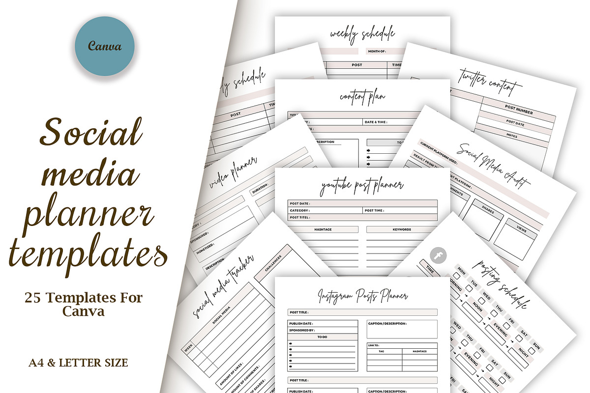 Social Media Planner, a Stationery Template by DesignByStore (Photo 1 of 3)