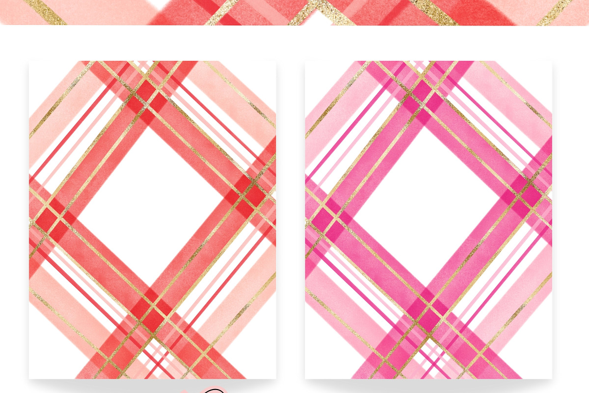 Modern Tartan Plaid Digital Papers, a Decorative Illustration by Essem Creatives (Photo 2 of 7)