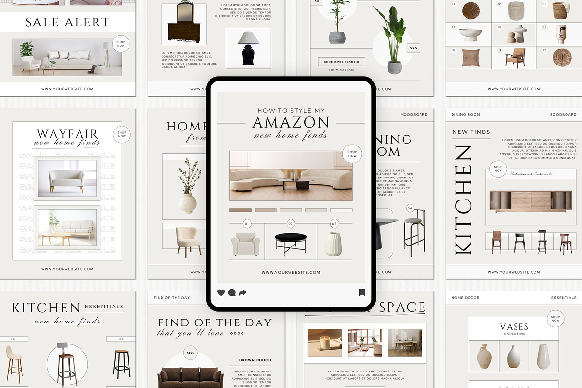 Home Decor LTK Canva Template, a Social Media Template by Deb Creative Studio (Photo 1 of 10)