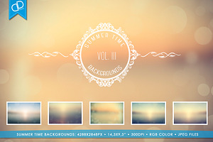 Summer Time Backgrounds VOL III.