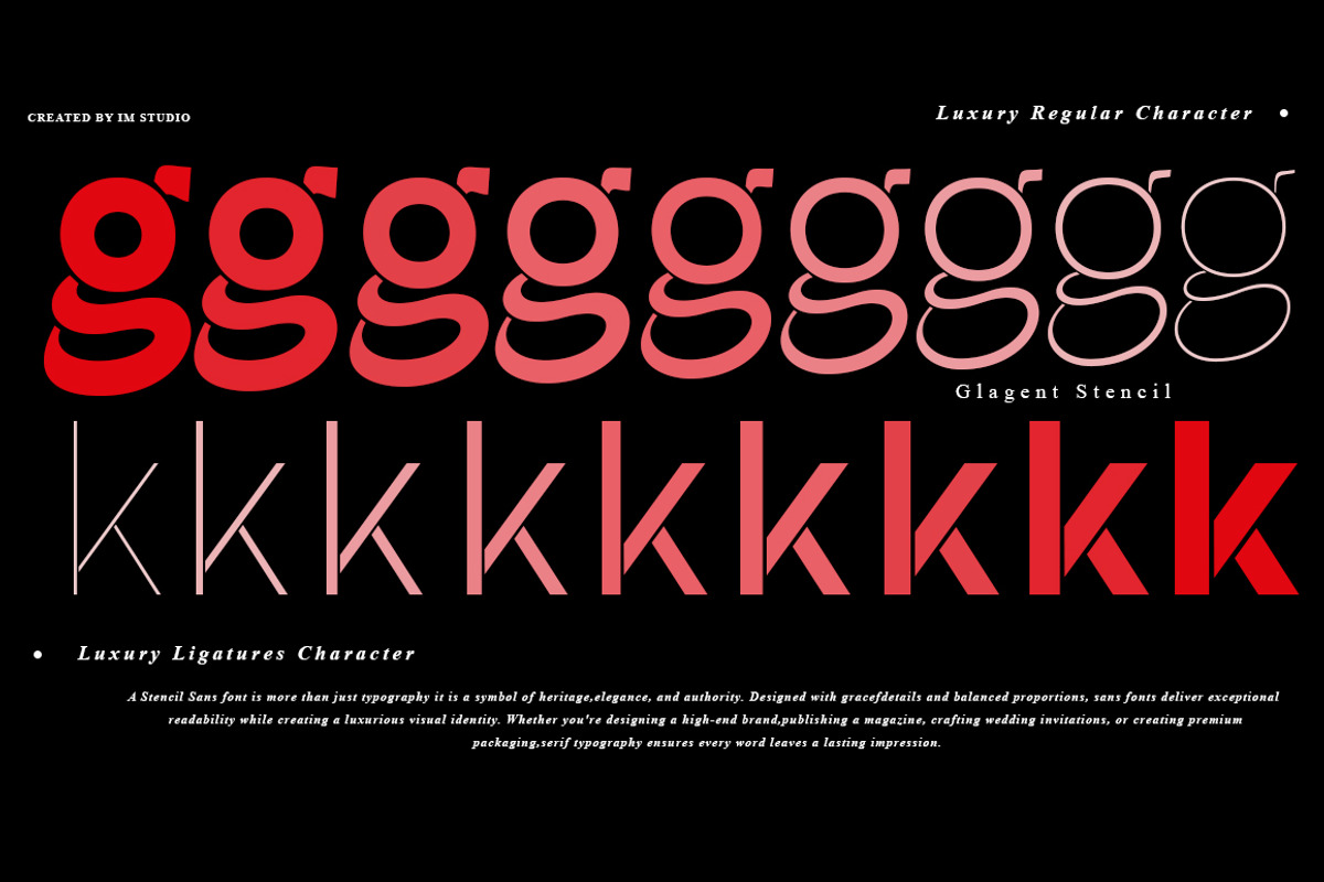 Glagent Stencil | 162 Super Family, a Sans Serif Font by IM Studio (Photo 5 of 9)